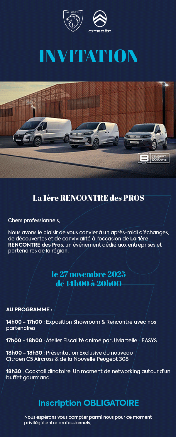 Invitation rencontre des Pros le 27 novembre 2025 de 14h00 &agrave; 20h00