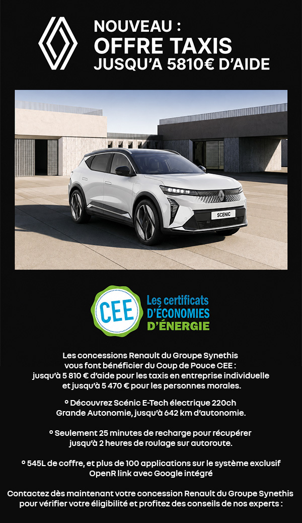 Les concessions Renault du Groupe Synethis vous font b&eacute;n&eacute;ficier du Coup de Pouce CEE