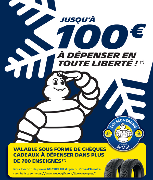 Jusqu'au 13 novembre, jusqu'à 100€ à dépenser en toute liberté !*