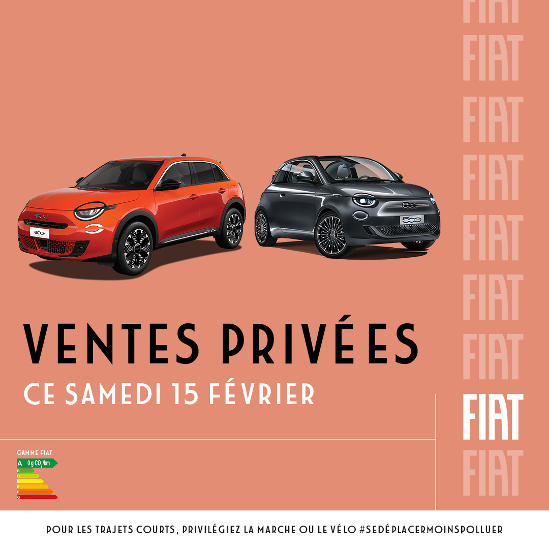 FIAT Ventes priv&eacute;es Stellantis &You Lille ce samedi 15 f&eacute;vrier 2025