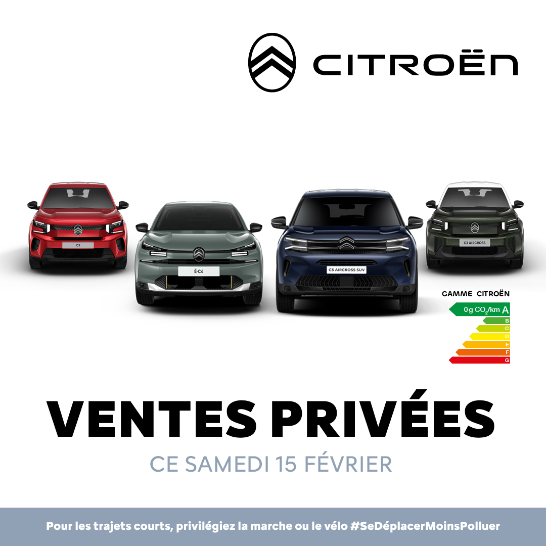 Citroën Ventes privées Stellantis &You Lille ce samedi 15 février 2025